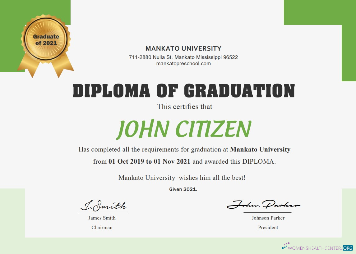 Download USA Diploma cert Photoshop template